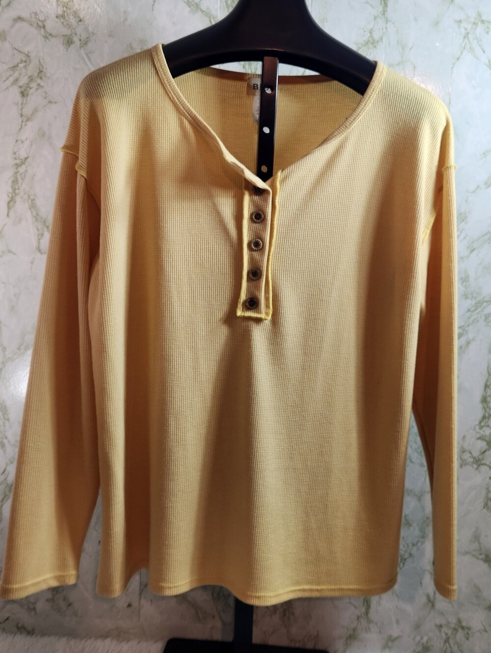 BiBi Yellow Knit Thermal Long Sleve
